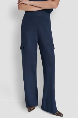 Pantalón cargo de jerséis de talle alto