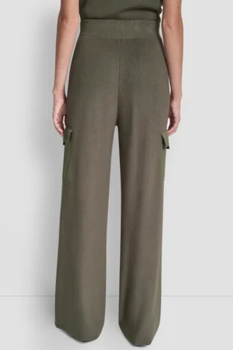 Pantalón cargo de jerséis de talle alto