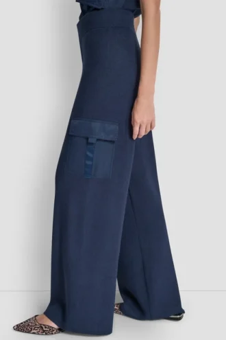 Pantalón cargo de jerséis de talle alto