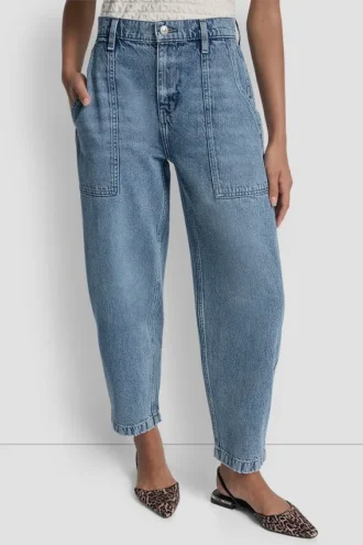 Pantalón de cintura alta con corte recto