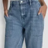 Pantalón de cintura alta con corte recto