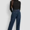Pantalón de cintura alta con corte recto