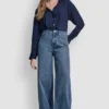 Pantalón de talle alto y corte ancho Pantalón de talle alto y corte ancho