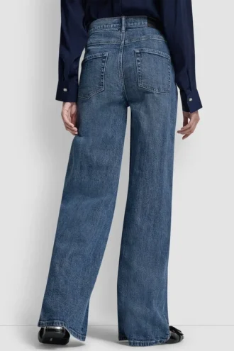 Pantalón de talle alto y corte ancho