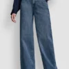 Pantalón de talle alto y corte ancho Pantalón de talle alto y corte ancho