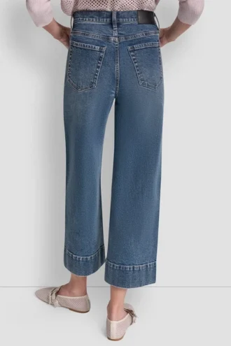 Pantalón utilitario de talle alto, corte cropped y pierna ancha