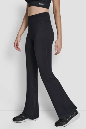 Pantalones acampanados sin costuras de cintura alta