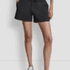 Pantalones cortos de chándal de talle alto con logo en la cintura Pantalones cortos de chándal de talle alto con logo en la cintura