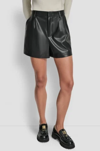 Pantalones cortos de imitación de piel