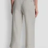 Pantalones cortos de pierna ancha de mezcla de lino Pantalones cortos de pierna ancha de mezcla de lino