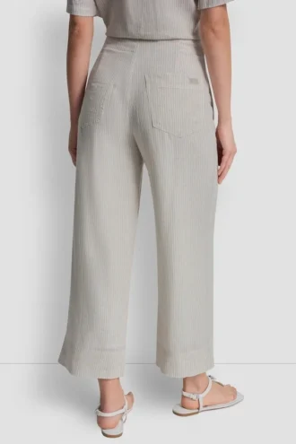 Pantalones cortos de pierna ancha de mezcla de lino