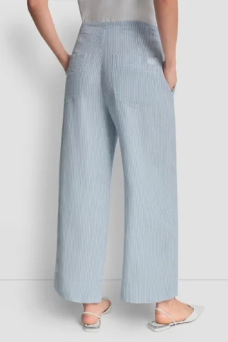 Pantalones cortos de pierna ancha de mezcla de lino