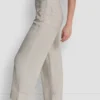 Pantalones cortos de pierna ancha de mezcla de lino Pantalones cortos de pierna ancha de mezcla de lino