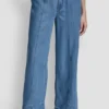 Pantalones de cintura alta con cinturón Pantalones de cintura alta con cinturón
