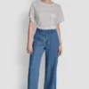 Pantalones de cintura alta con cinturón Pantalones de cintura alta con cinturón