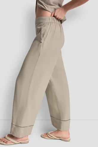 Pantalones de mezcla de lino
