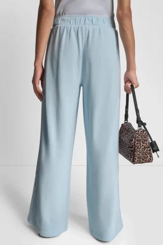Pantalones de pierna ancha con rayas de lentejuelas