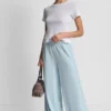 Pantalones de pierna ancha con rayas de lentejuelas Pantalones de pierna ancha con rayas de lentejuelas