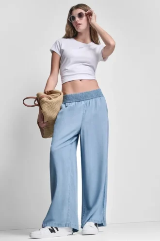 Pantalones de pierna ancha sin cremallera