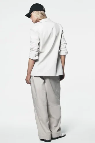 Pantalones de popelín con cremallera