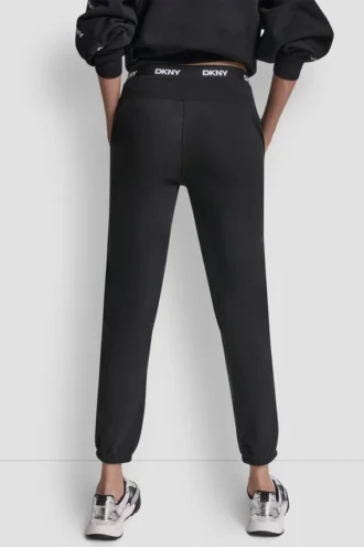 Pantalones Jogger ajustados de talle alto con logo en la cintura