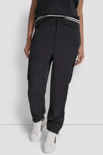Pantalones Jogger cargo de cintura alta con abertura con cremallera en los tobilleros