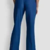 Pantalones plisados de cintura media con cinturilla con lazo Pantalones plisados de cintura media con cinturilla con lazo