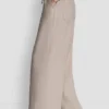 Pantalones sin cremallera de pierna ancha con costuras Pantalones sin cremallera de pierna ancha con costuras