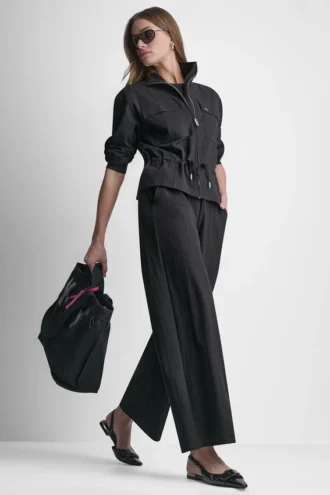 Pantalones sin cremallera de talle medio