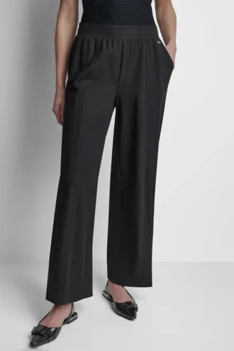 Pantalones sin cremallera de talle medio