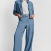 Pantalones vaqueros de talle alto y pierna ancha de Tencel Pantalones vaqueros de talle alto y pierna ancha de Tencel
