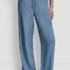 Pantalones vaqueros de talle alto y pierna ancha de Tencel Pantalones vaqueros de talle alto y pierna ancha de Tencel