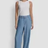 Pantalones vaqueros de talle alto y pierna ancha de Tencel Pantalones vaqueros de talle alto y pierna ancha de Tencel