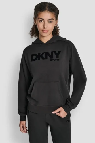 Sudadera con capucha oversize y logotipo flocado