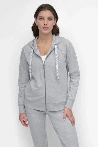 Sudadera con capucha y cordón con logotipo en dos tonos