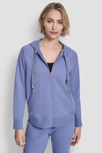 Sudadera con capucha y cordón con logotipo en dos tonos