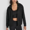 Sudadera con capucha y cremallera completa con Cordones Elásticos Sudadera con capucha y cremallera completa con Cordones Elásticos