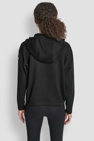 Sudadera con capucha y cremallera completa con Cordones Elásticos