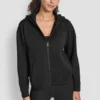 Sudadera con capucha y cremallera completa con Cordones Elásticos Sudadera con capucha y cremallera completa con Cordones Elásticos