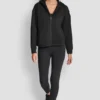 Sudadera con capucha y cremallera completa con Cordones Elásticos Sudadera con capucha y cremallera completa con Cordones Elásticos