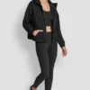 Sudadera con capucha y cremallera completa con Cordones Elásticos Sudadera con capucha y cremallera completa con Cordones Elásticos