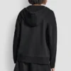 Sudadera con capucha y cremallera completa con logotipo metalizado