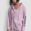 Sudadera con capucha y cremallera completa con logotipo metalizado Sudadera con capucha y cremallera completa con logotipo metalizado