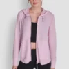 Sudadera con capucha y cremallera completa de tejido mini waffle Sudadera con capucha y cremallera completa de tejido mini waffle