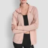 Sudadera con capucha y cremallera completa de tejido mini waffle Sudadera con capucha y cremallera completa de tejido mini waffle