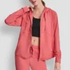 Sudadera con capucha y cremallera completa teñida al azar