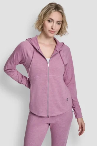 Sudadera con capucha y cremallera completa teñida al azar