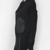Sudadera con capucha y cremallera de hombros caídos Sudadera con capucha y cremallera de hombros caídos