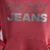 Sudadera con capucha y logotipo de pedrería superpuesto