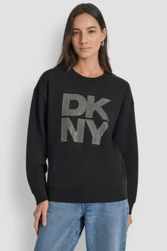 Sudadera con logotipo con adornos